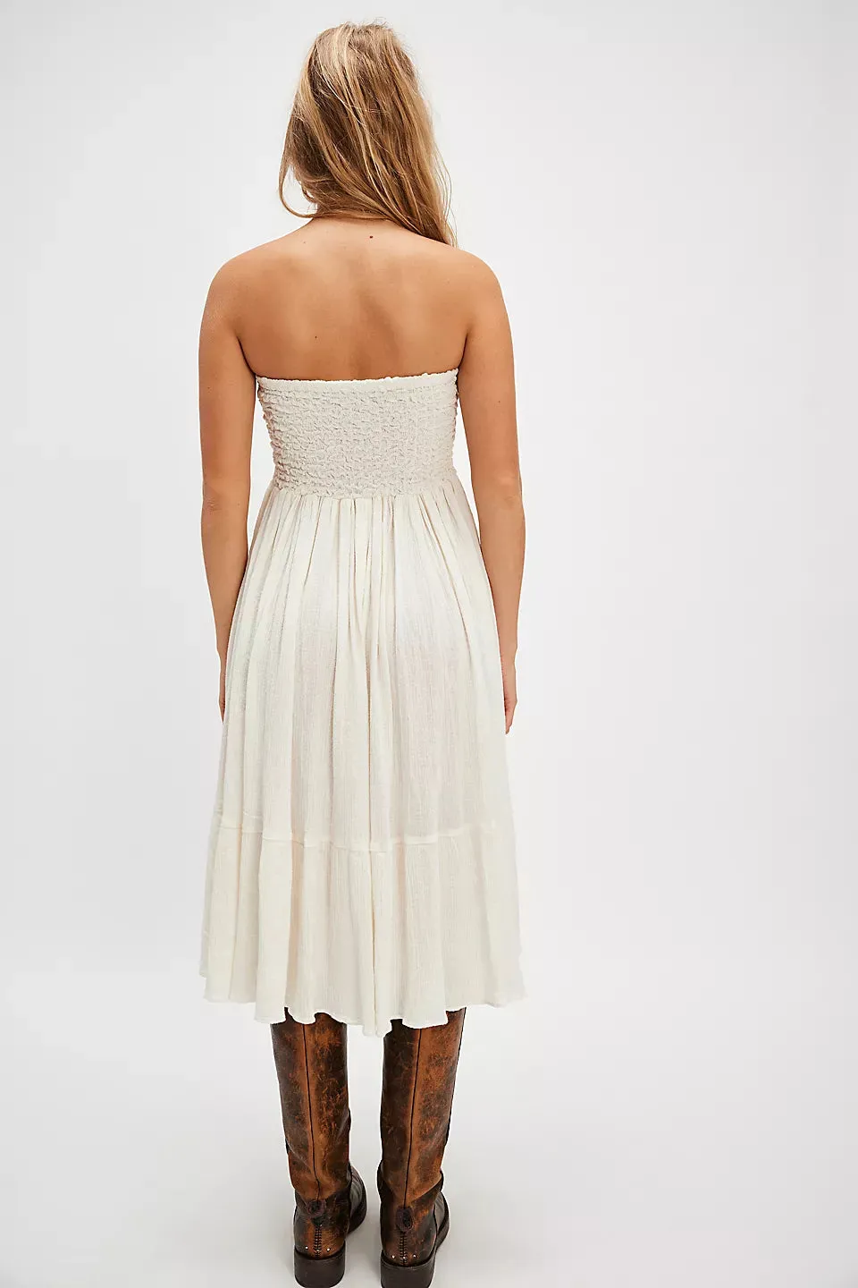 Prairie Convertible Skirt Dress - Whisper White
