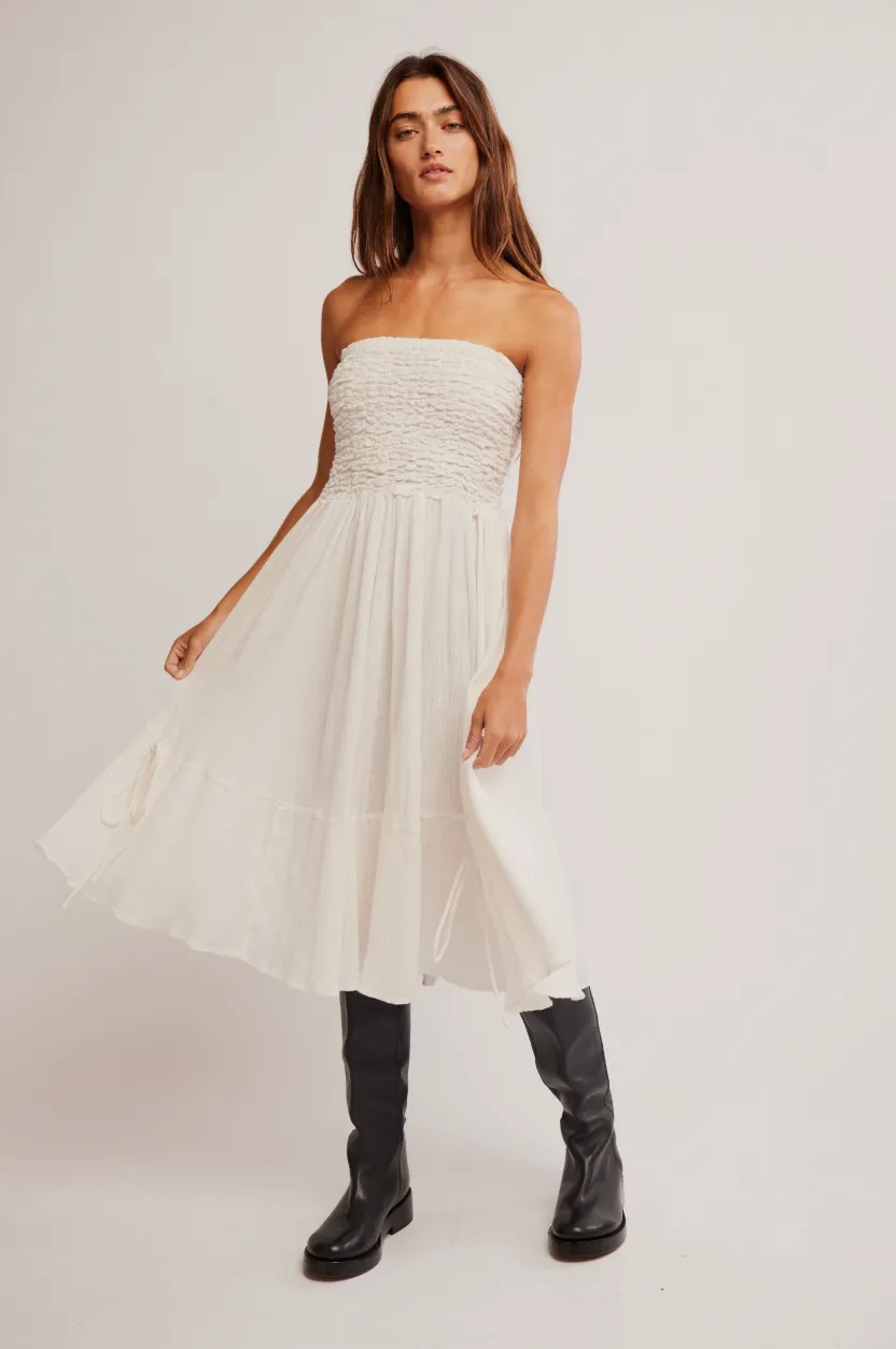 Prairie Convertible Skirt Dress - Whisper White