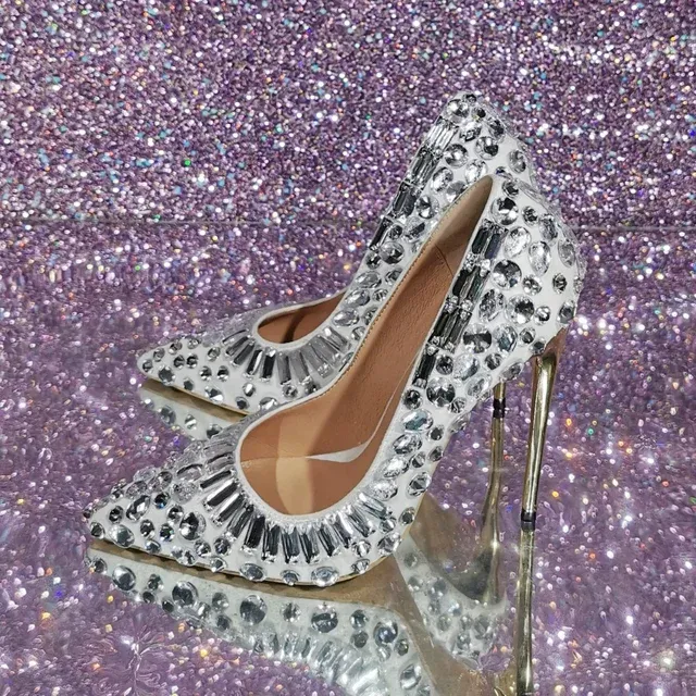 Pumps Rhinestone Studded Heel 2