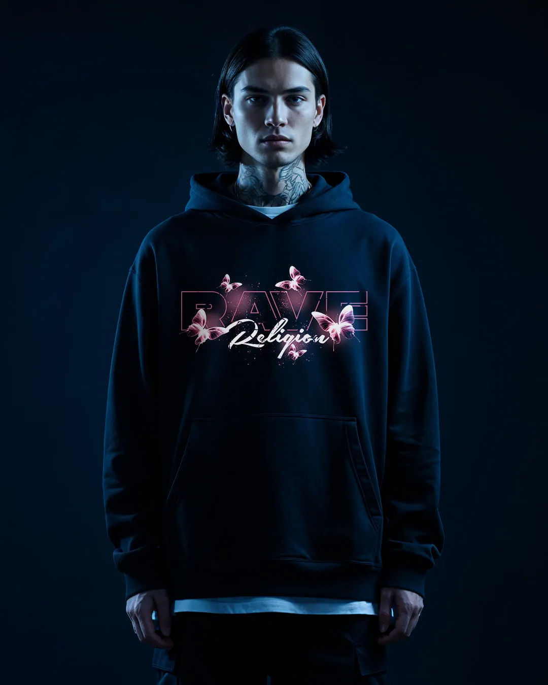 rave religion pink oversized hoodie - spring collection