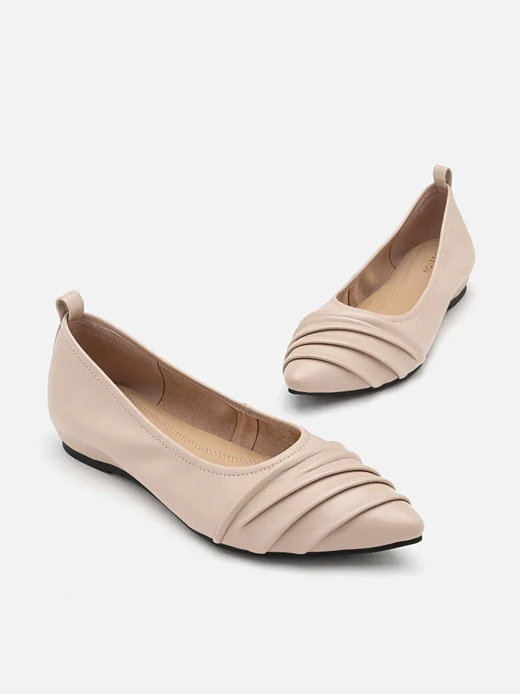Rylee Ruched Detail Covered Flats