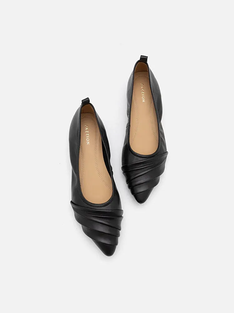 Rylee Ruched Detail Covered Flats