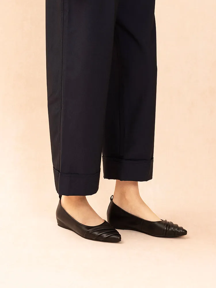 Rylee Ruched Detail Covered Flats