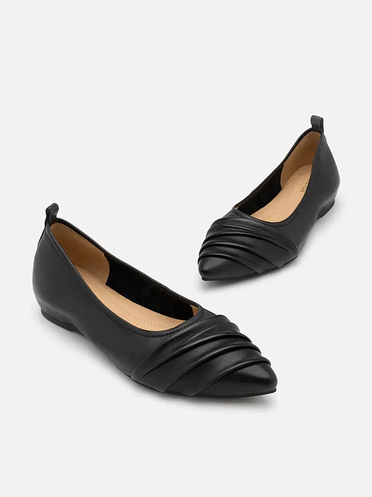 Rylee Ruched Detail Covered Flats