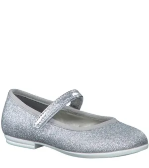S Oliver Girls Glitter Ballet Flats Silver Shoes - 5-42401-42