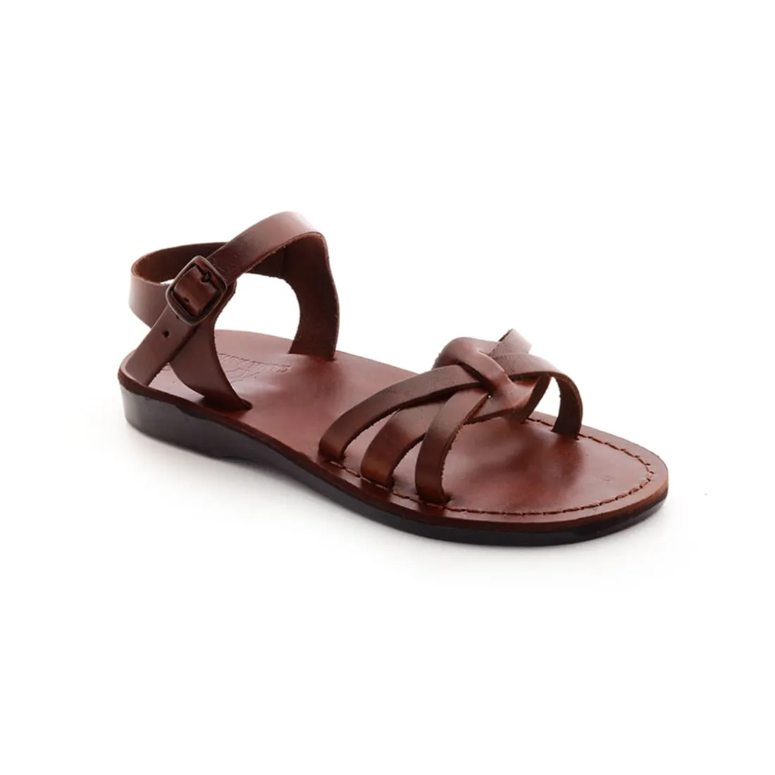 Sarah - Women's leather cross-top sandal