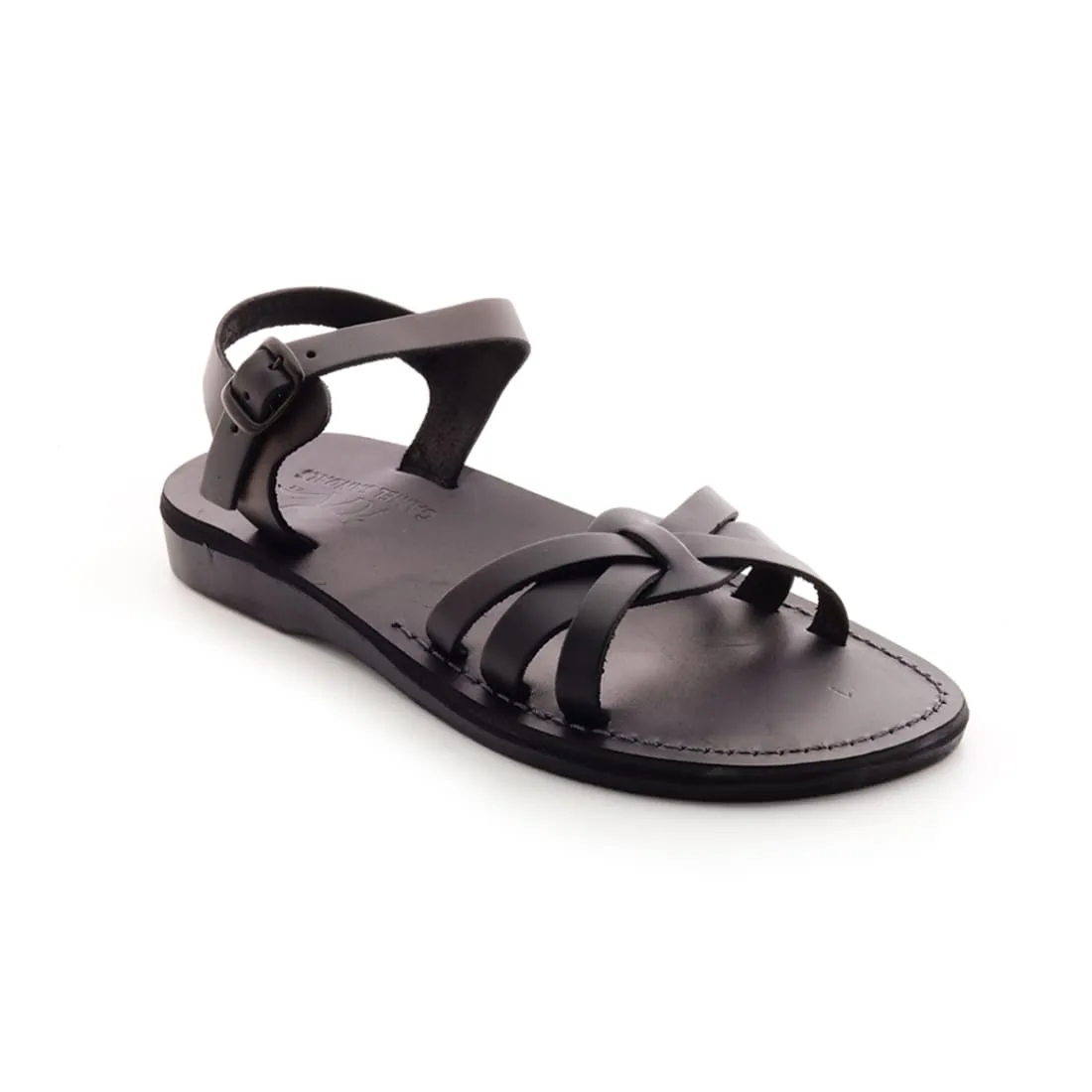 Sarah - Women's leather cross-top sandal