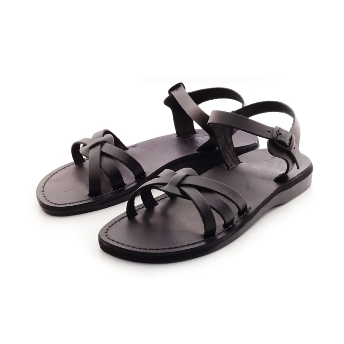 Sarah - Women's leather cross-top sandal