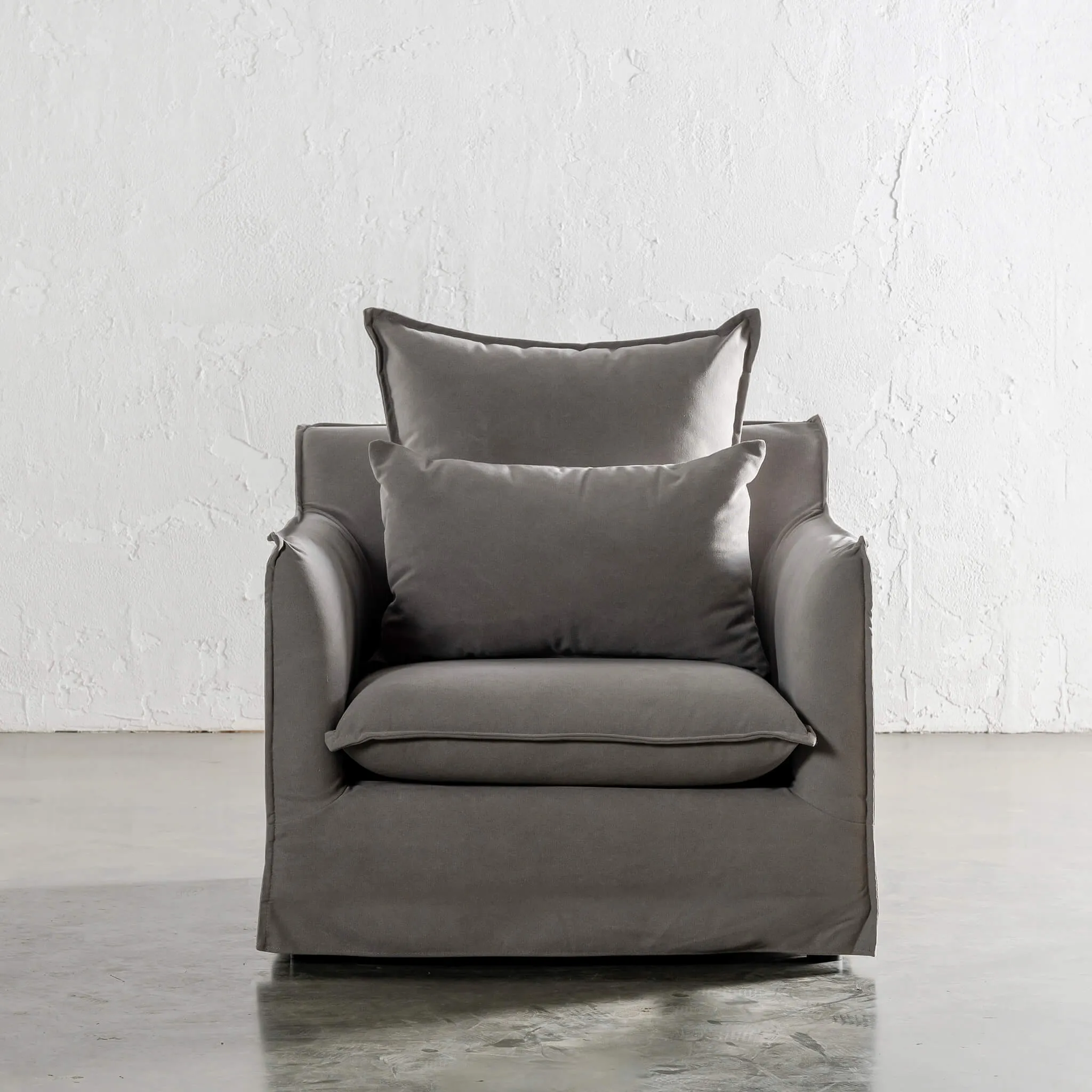SEVILLA SLIP COVER ARMCHAIR   |  OYSTER LINEN