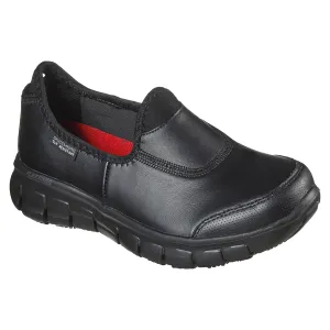 Skechers Ladies Work Black Memory Foam Slip On Trainer 76536EC/BBK