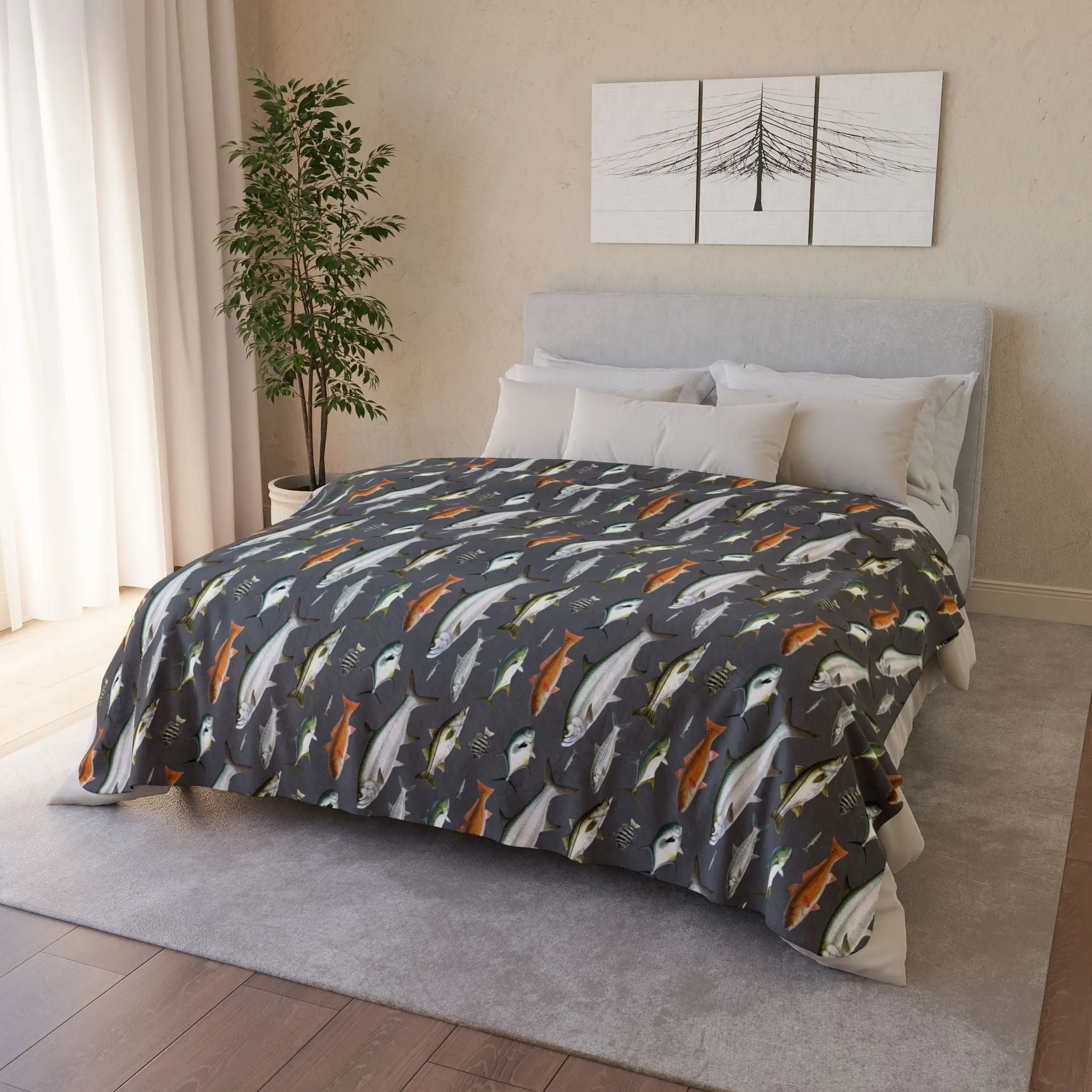 Southern Flats Fish Super Soft Sherpa Blanket