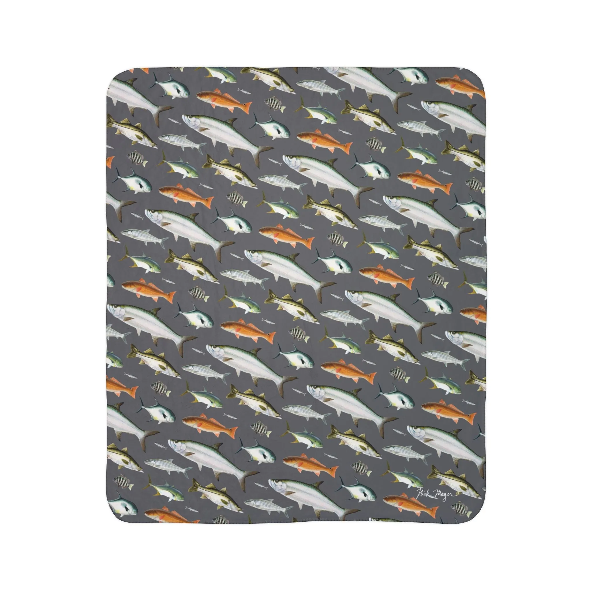 Southern Flats Fish Super Soft Sherpa Blanket