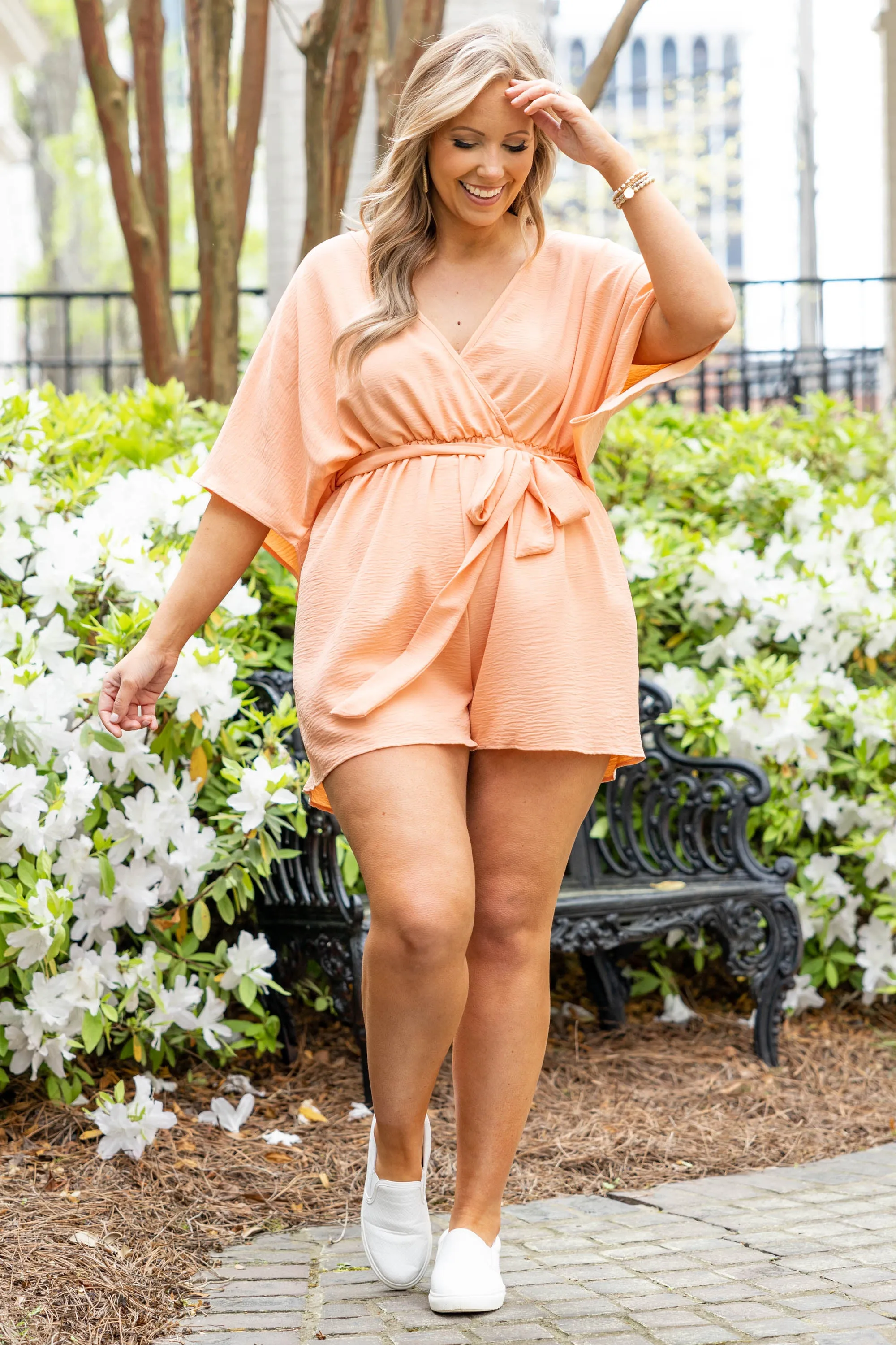 Super Cute Romper, Peach