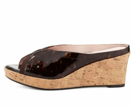 TARYN ROSE Women's •Selinda• Cork Wedge Slide