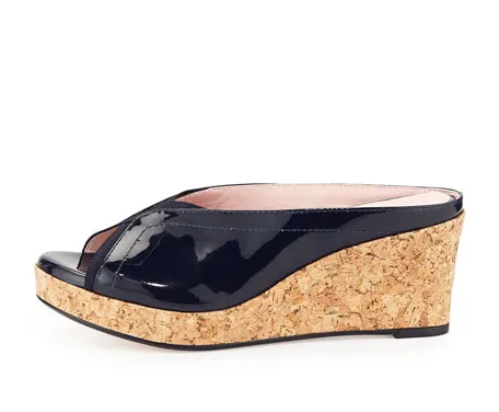 TARYN ROSE Women's •Selinda• Cork Wedge Slide