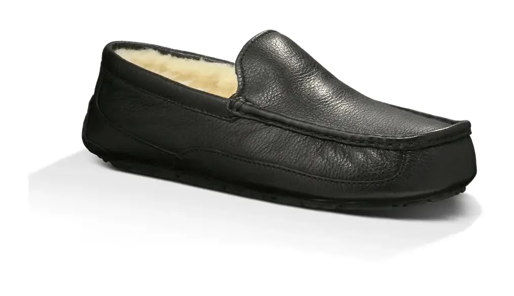 The Mens UGG Ascot (Leather) Slipper  Timeless Style & Everyday Comfort