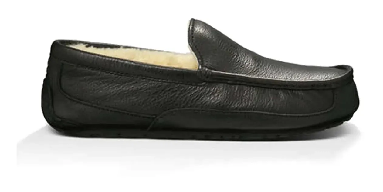 The Mens UGG Ascot (Leather) Slipper  Timeless Style & Everyday Comfort