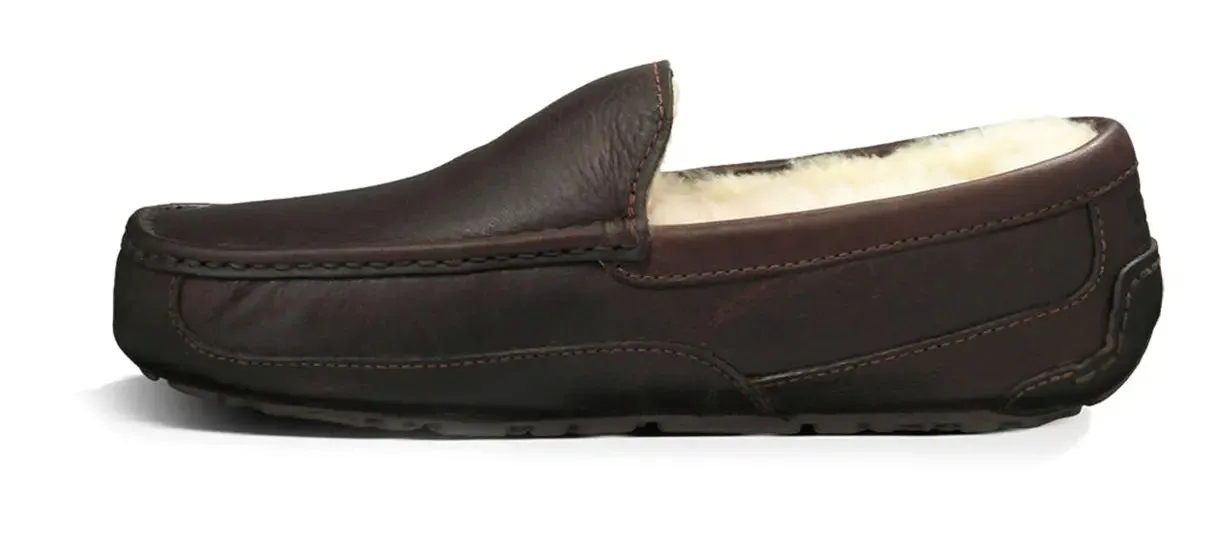 The Mens UGG Ascot (Leather) Slipper  Timeless Style & Everyday Comfort