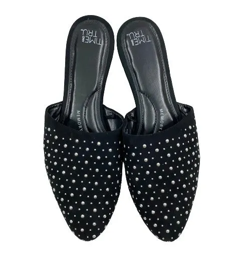 Time and Tru Flats Black Studded Size 8 SKU 000131-1
