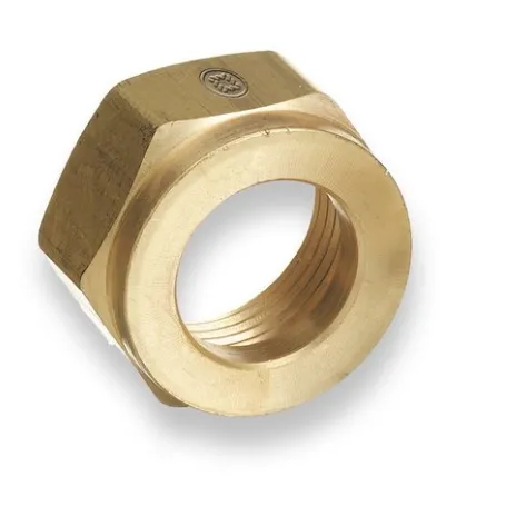 Western Brass Nut: 1.035"-14NGO RH FM Refrig. Gases CGA-660 - 604