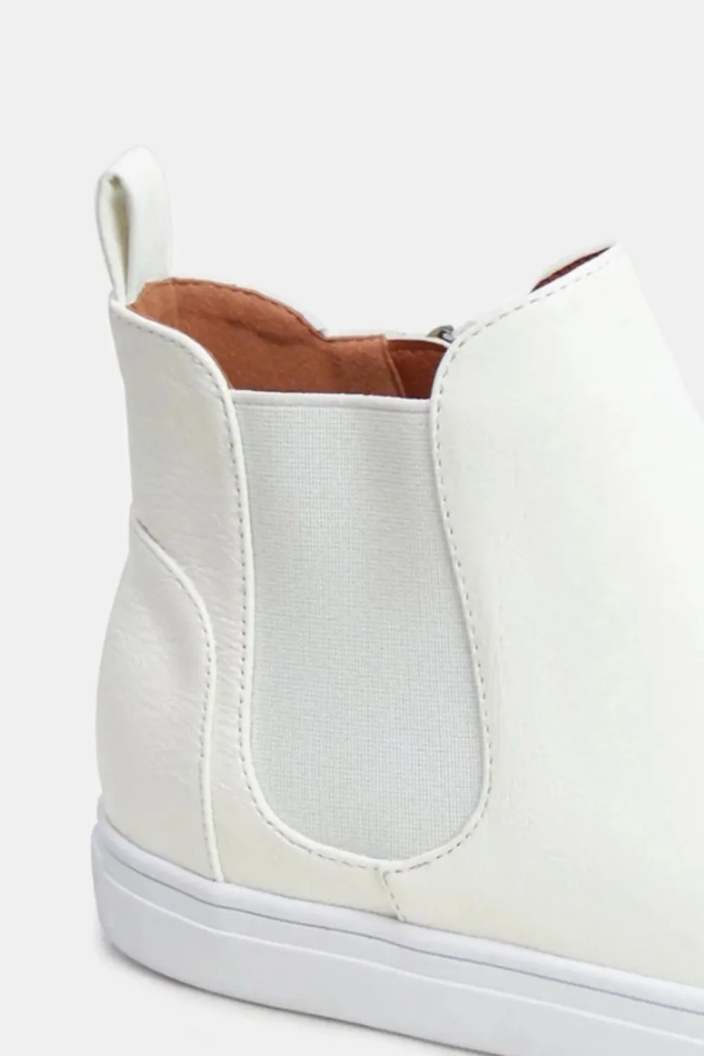 White Vegan Suede Chelsea Sneakers
