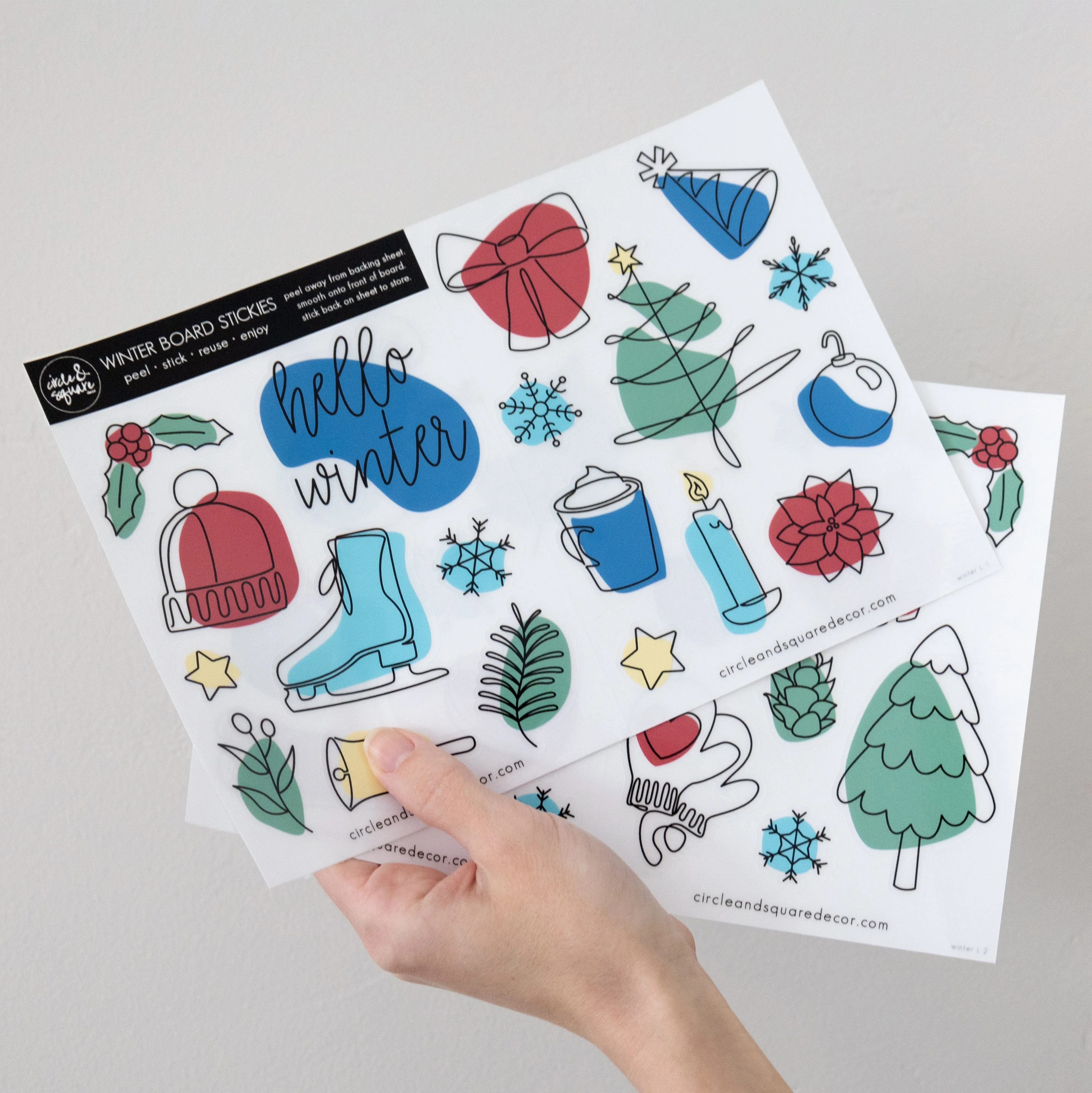 Winter Seasonal Board Stickies